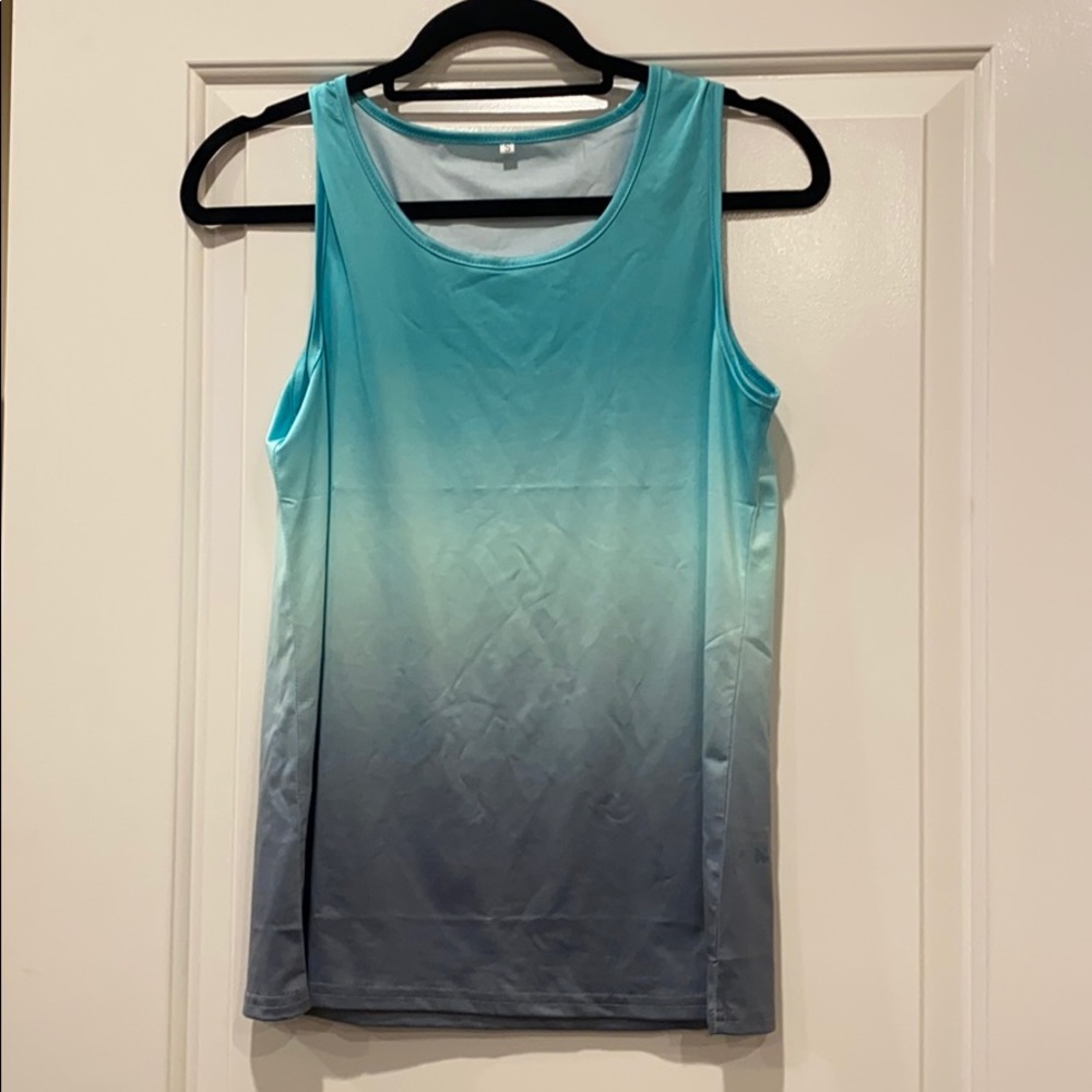 COPY - Ombré Tank Top Teal and Grey NWOT